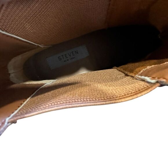 Revolve STEVEN by Steve Madden Cabell Chelsea Bootie Leather Ankle Boots NWOT - Picture 8 of 11